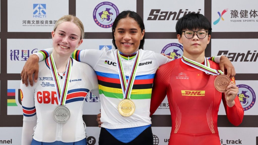 Stefany Cuadrado, campeona mundial juvenil de velocidad.